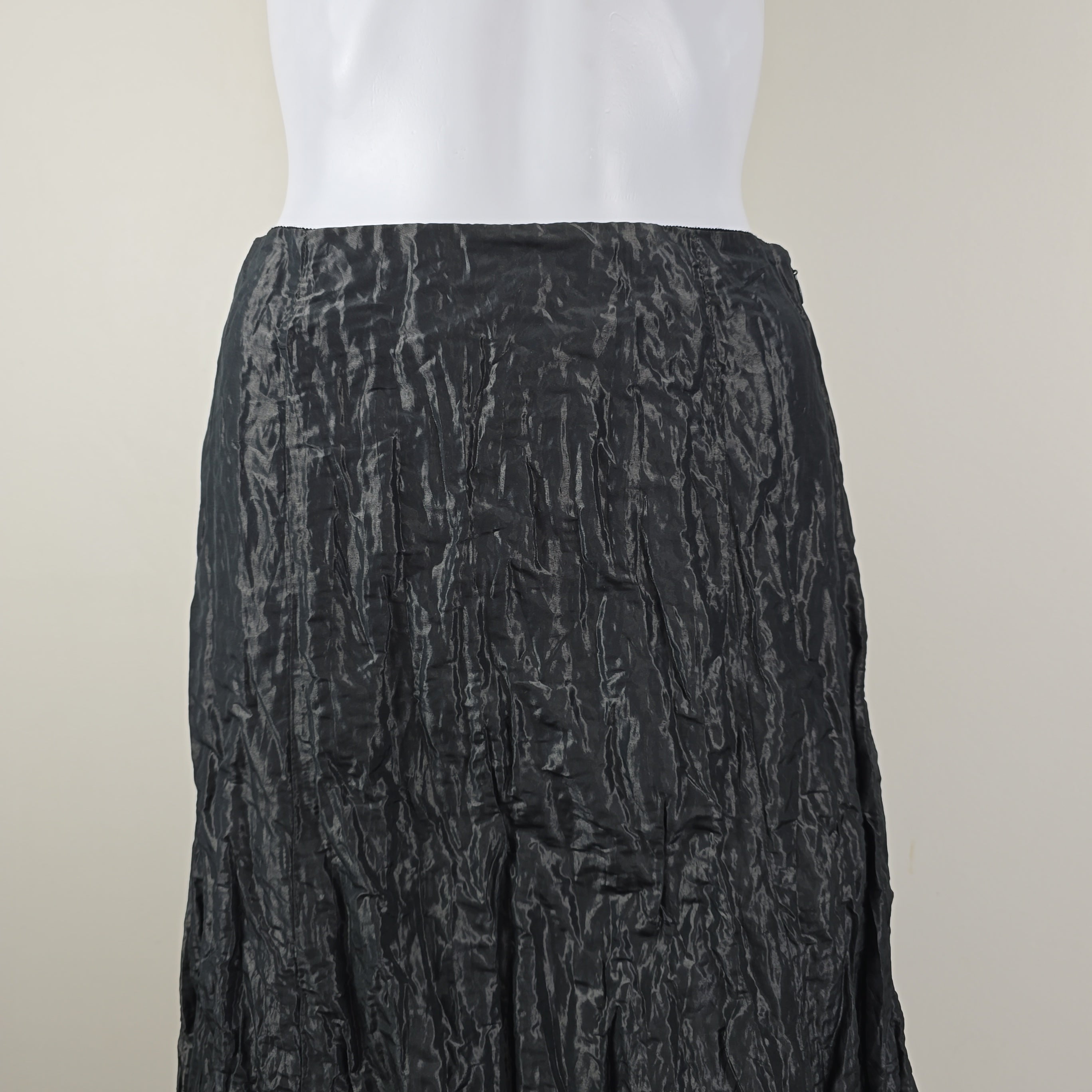 Black textured fabric on a white background