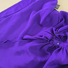 Scanlan & Theodore Violet Purple Silk Draped Top - Size: AU 8