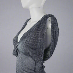 Christian Dior Silver Evening Top - Size: FR 38 (AU 10)