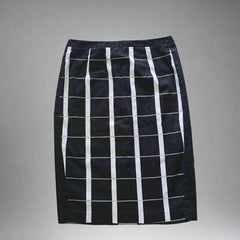 Veronika Maine Black, White & Beige Checkered Pencil Skirt – AU 10