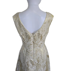 Eileen Kirby White & Gold Dress – Elegant & Timeless