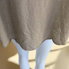 Oroton Gold-Beige Metallic Knit Top - Size: International L