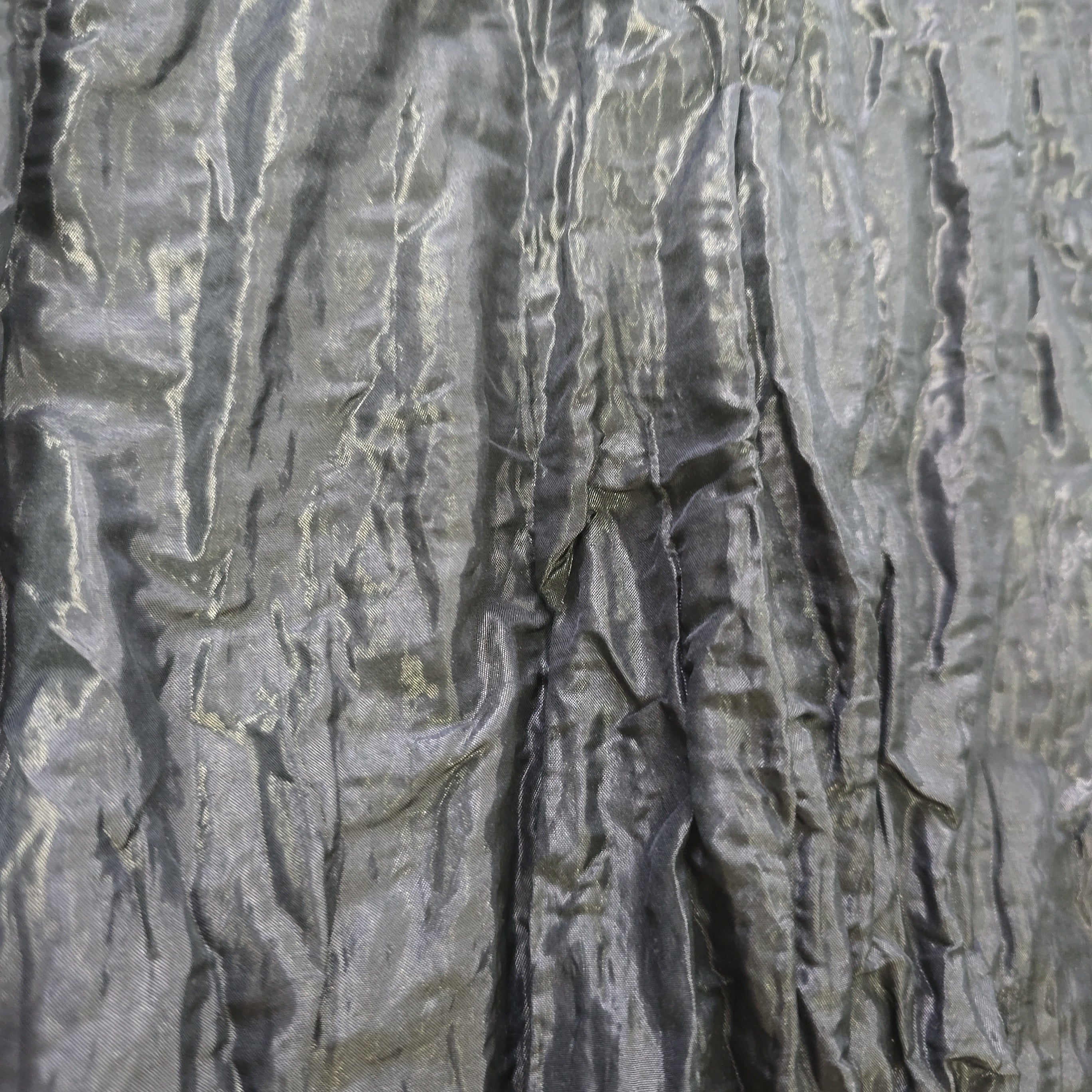 Close-up of crumpled black fabric