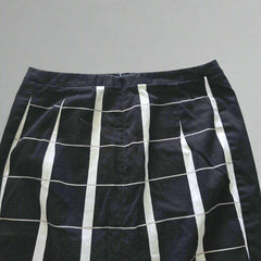 Veronika Maine Black, White & Beige Checkered Pencil Skirt – AU 10