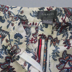 Gracia Wide-Leg Printed Pants – Size L