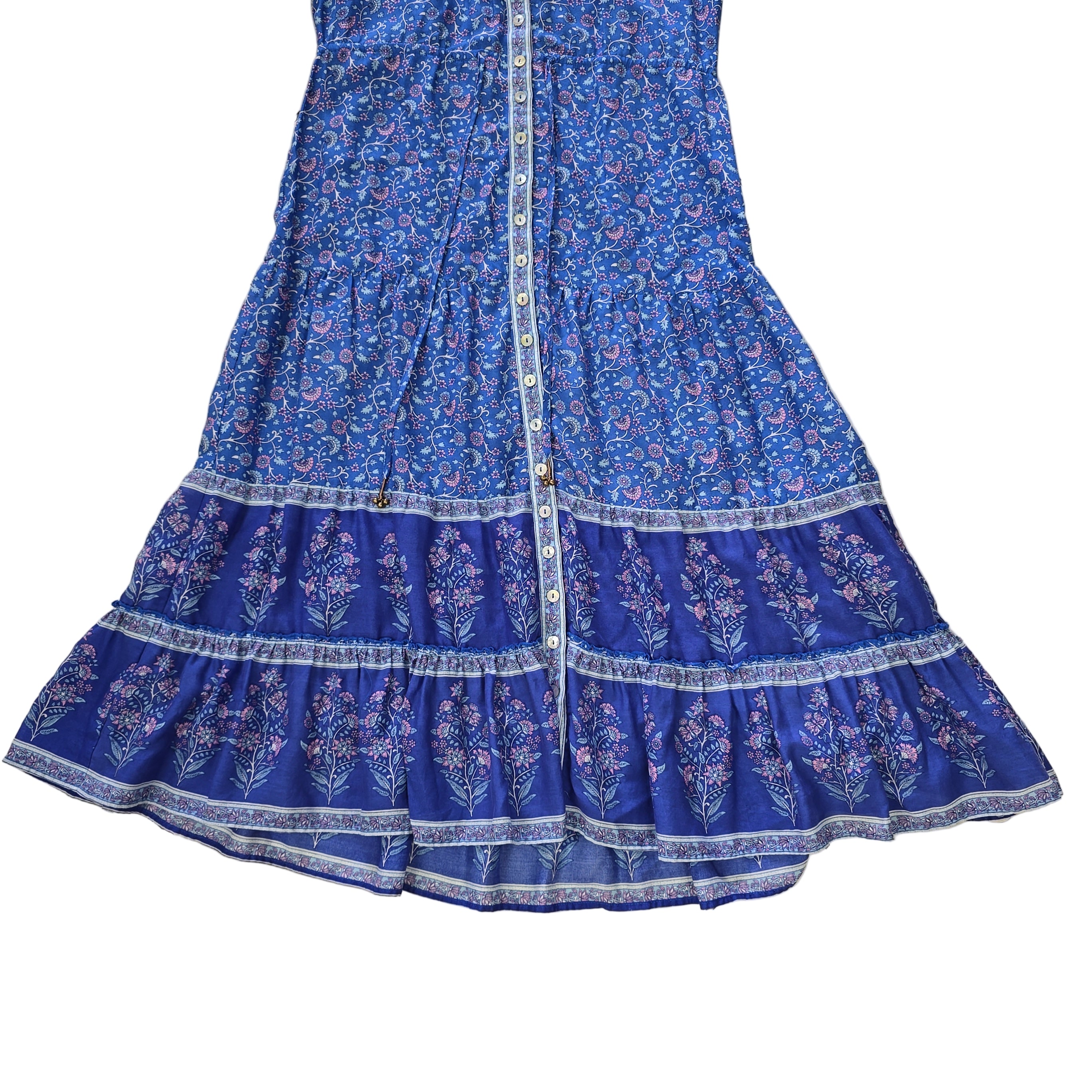 Blue floral dress on a light background