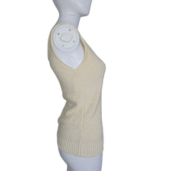 White knitted tank top on a light background