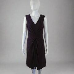 David Meister Maroon Draped Dress – Size AUS 10 / US 6