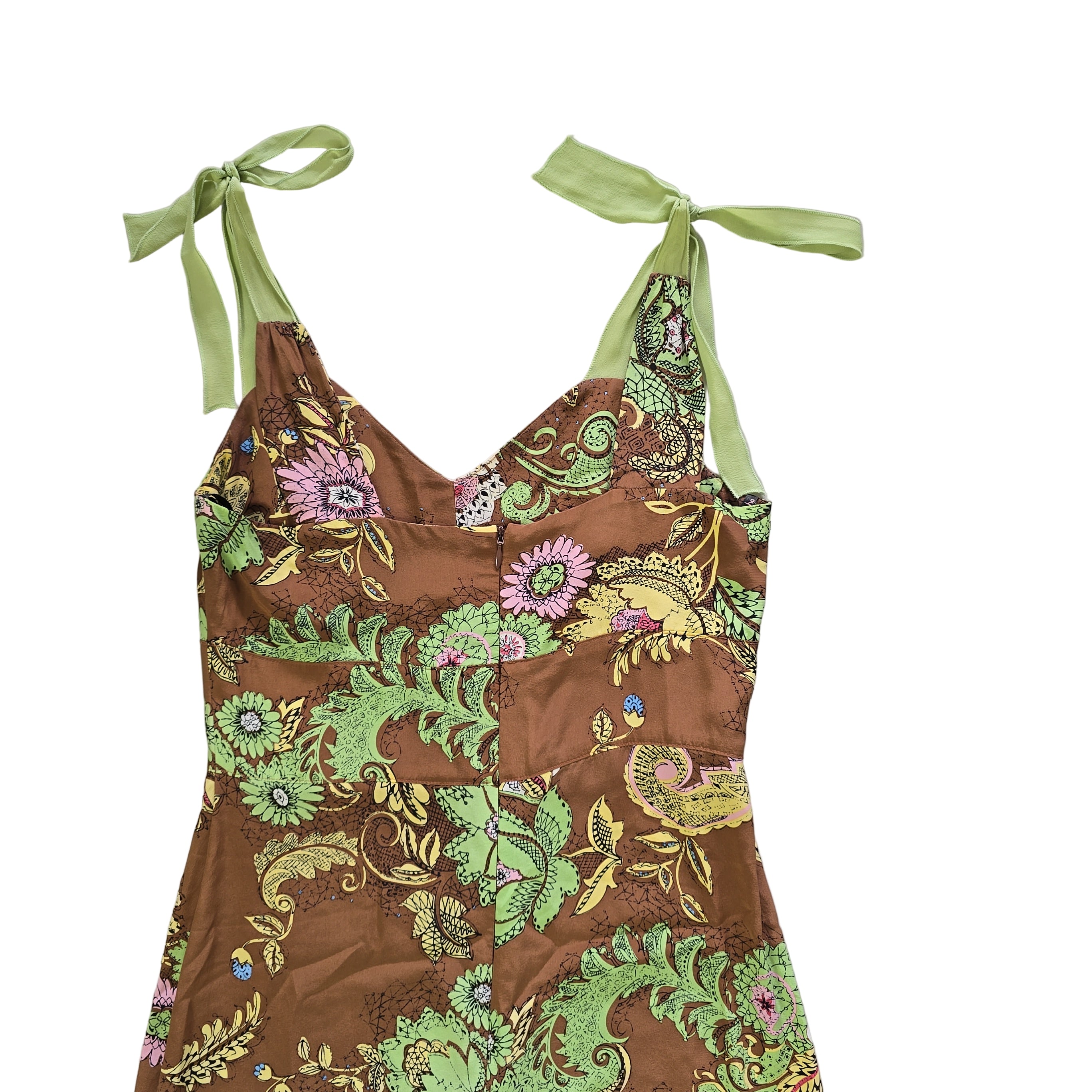 Floral-patterned dress on a light background