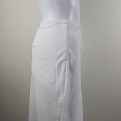 Charcoal White Linen Maxi Skirt - Size: AU12