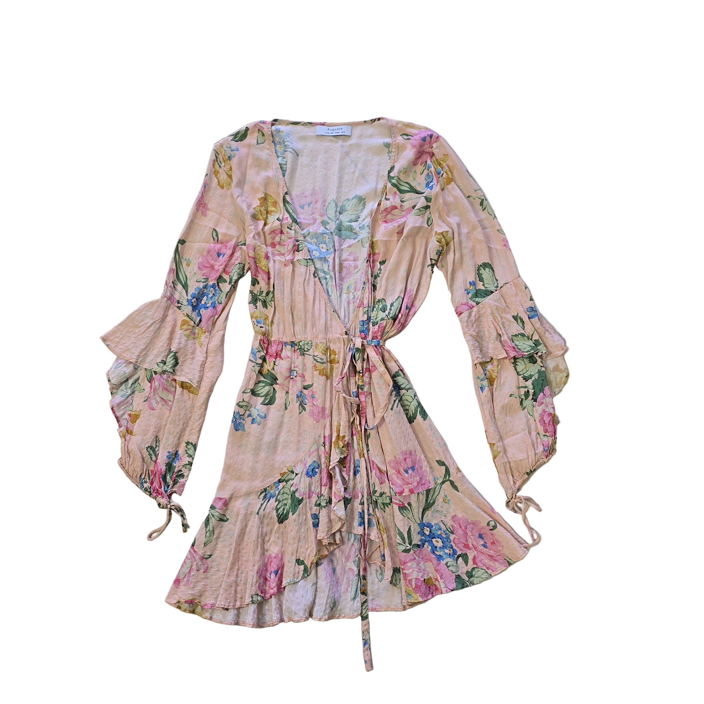 Pink floral dress on a light background