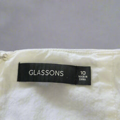 Glassons White Linen Mini Skirt – Effortless Everyday Essential - Size: AU 10