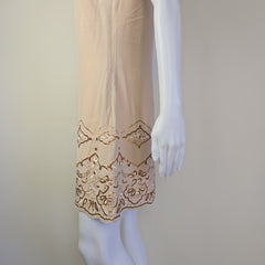 Beige dress on a light background