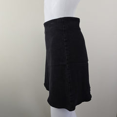 Luck & Trouble Charcoal/Black Denim Skirt - Size AU 12