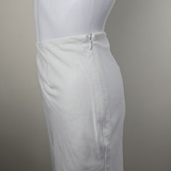 Charcoal White Linen Maxi Skirt - Size: AU12