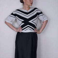 Karen Millen Black and White Top - Size: M