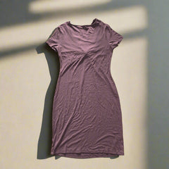 LIU•JO Plum-Purple Gathered Dress (IT 46)