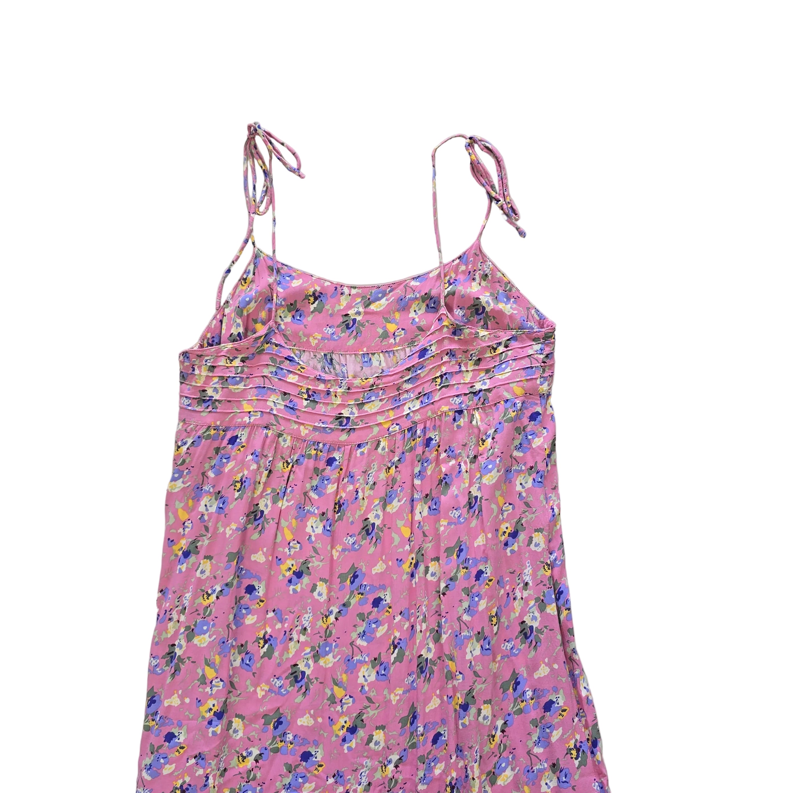 Pink floral dress on a light background