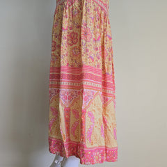 Floral patterned skirt on a light background