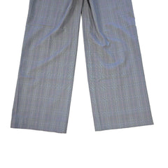 Lisa Ho Grey Checked Straight Leg Dress Pants AU 6 | Designer Workwear