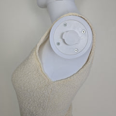 White knitted tank top on a light background