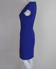 Unsigned Vintage Cobalt Blue Fitted Dress – Elegant and Timeless