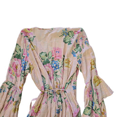 Floral dress on a tiled floor