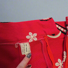 Vintage Pink Flower Power Skirt