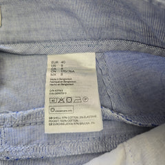 H&M Classic Tailored Light Blue Shorts - Size: AU 12