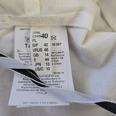 Taifun Collection Cream, Silver and Brown Dress