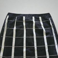 Veronika Maine Black, White & Beige Checkered Pencil Skirt – AU 10