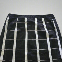 Veronika Maine Black, White & Beige Checkered Pencil Skirt – AU 10