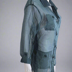 Gerry Weber Green Button Up Shirt - Size: AU 14