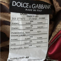 Dolce & Gabbana, Rich Red Top with Leopard Lining