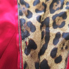 Dolce & Gabbana, Rich Red Top with Leopard Lining