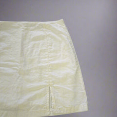 Glassons White Linen Mini Skirt - Size: AU 10