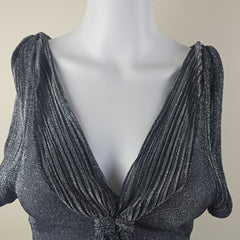 Christian Dior Silver Evening Top - Size: FR 38 (AU 10)