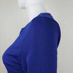 Unsigned Blue Long Sleeved Dress - Size AU 10