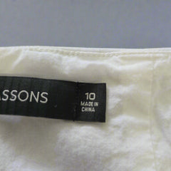 Glassons White Linen Mini Skirt – Effortless Everyday Essential - Size: AU 10