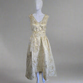 Eileen Kirby White & Gold Dress – Elegant & Timeless