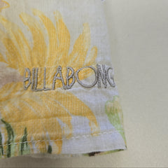 Fabric with sunflower pattern and 'Biltmore' branding on a neutral background