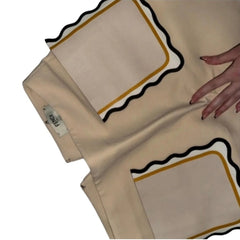 Fendi Mid Length Leather Pockets Beige Skirt