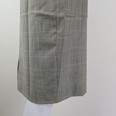 Gray checkered skirt on a white background