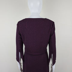 Staxs Purple Maxi Dress with Bolero Jacket Set - Size: Dress AU 10 / Bolero AU 12
