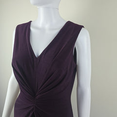 David Meister Maroon Draped Dress – Size AUS 10 / US 6