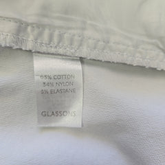 Glassons Classic White Bermuda Shorts - Size: AU 12