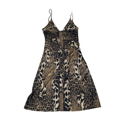 Leopard print dress on a light background