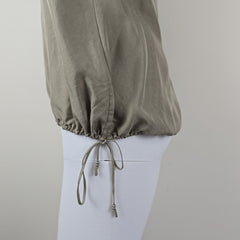 Gray fabric on a light gray background