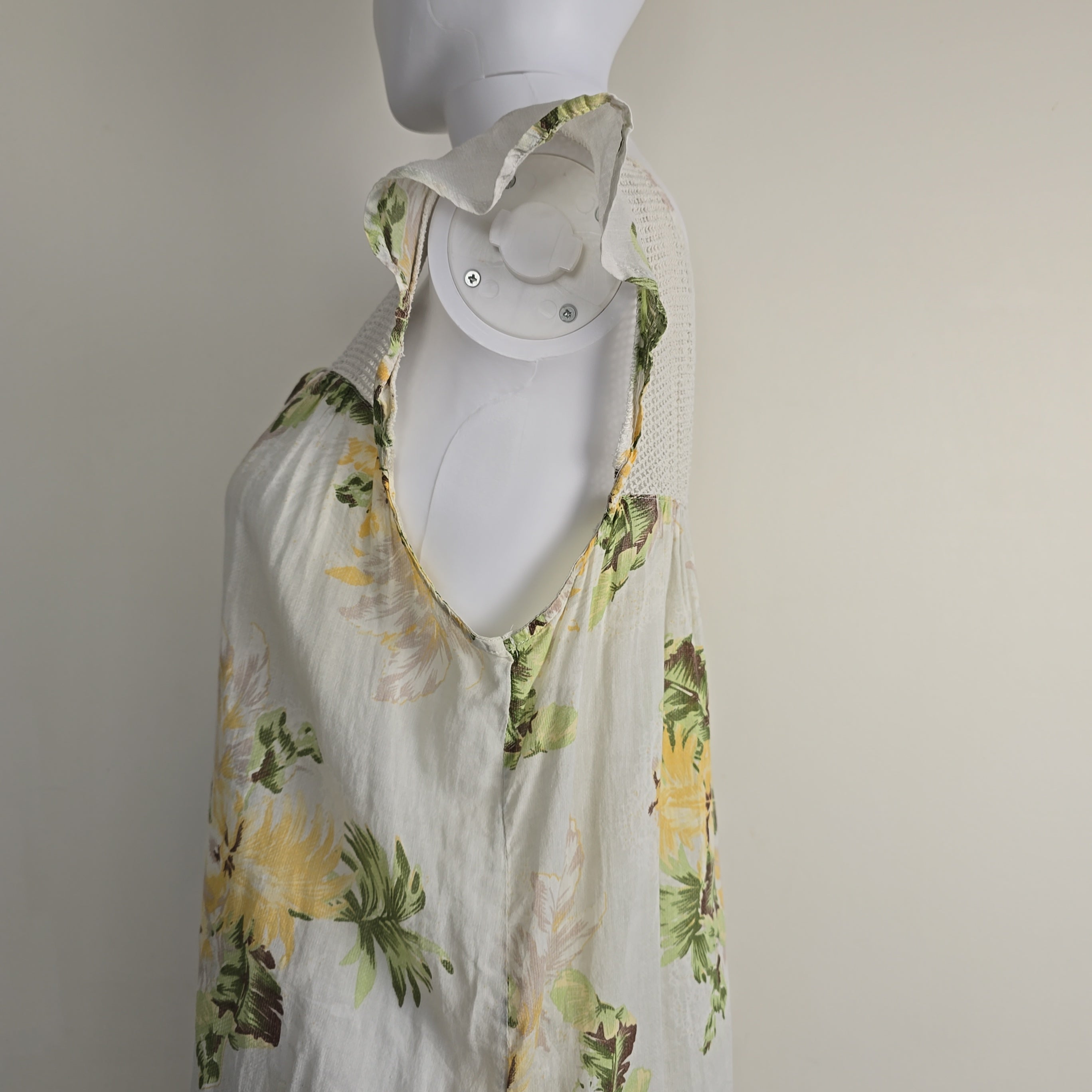 Floral mini dress on a light background