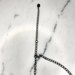 Equip Black Lace Cut Chunky Statement Necklace – Pre-Owned, Excellent Condition